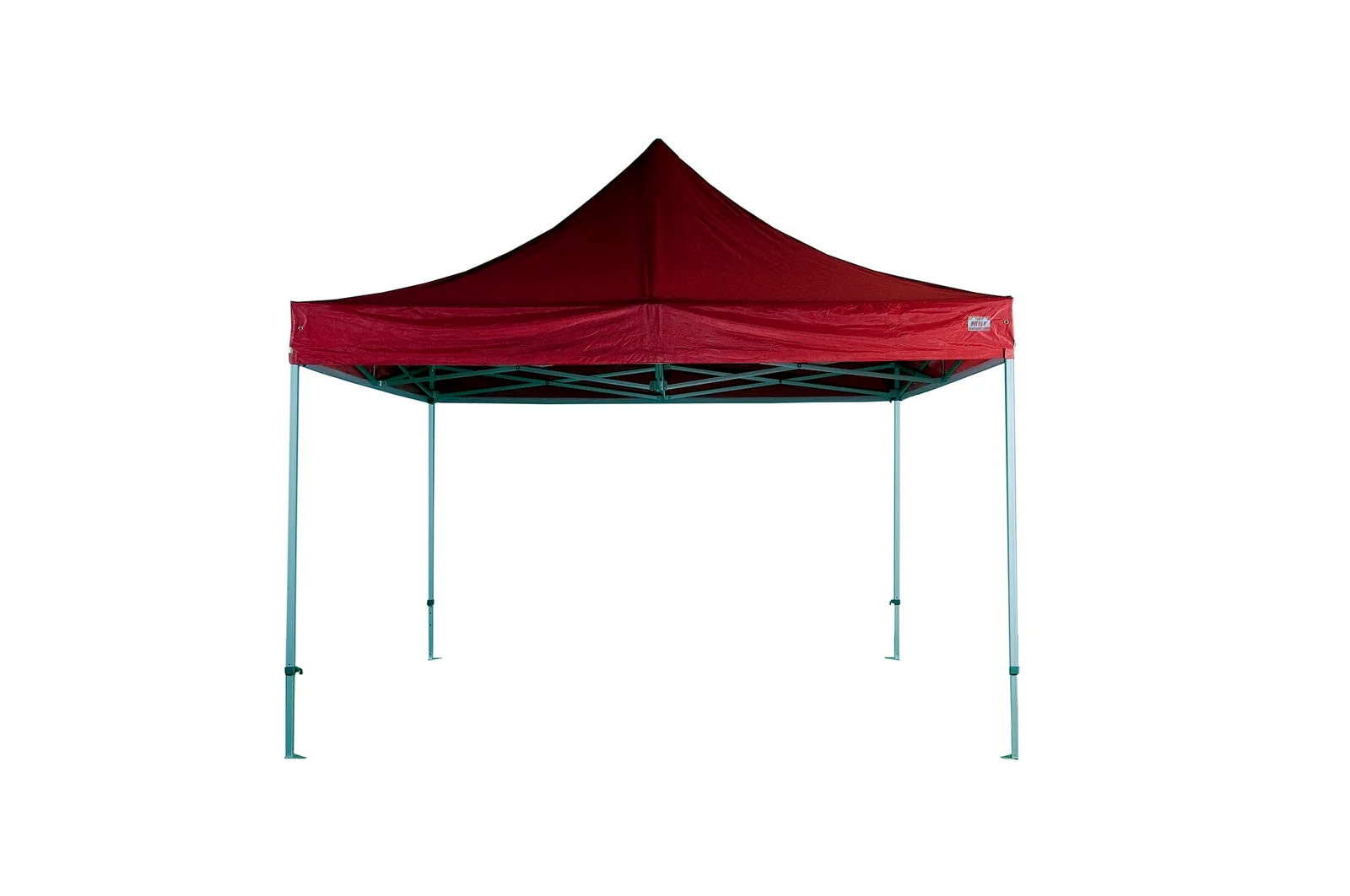 Rode partytent van 4 bij 4 meter